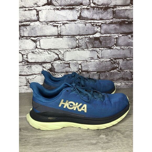 Hoka One One Mach 4 Blue Coral Synthetic Lace Up Running Shoes Men 9.5D US/43.3 main image 6